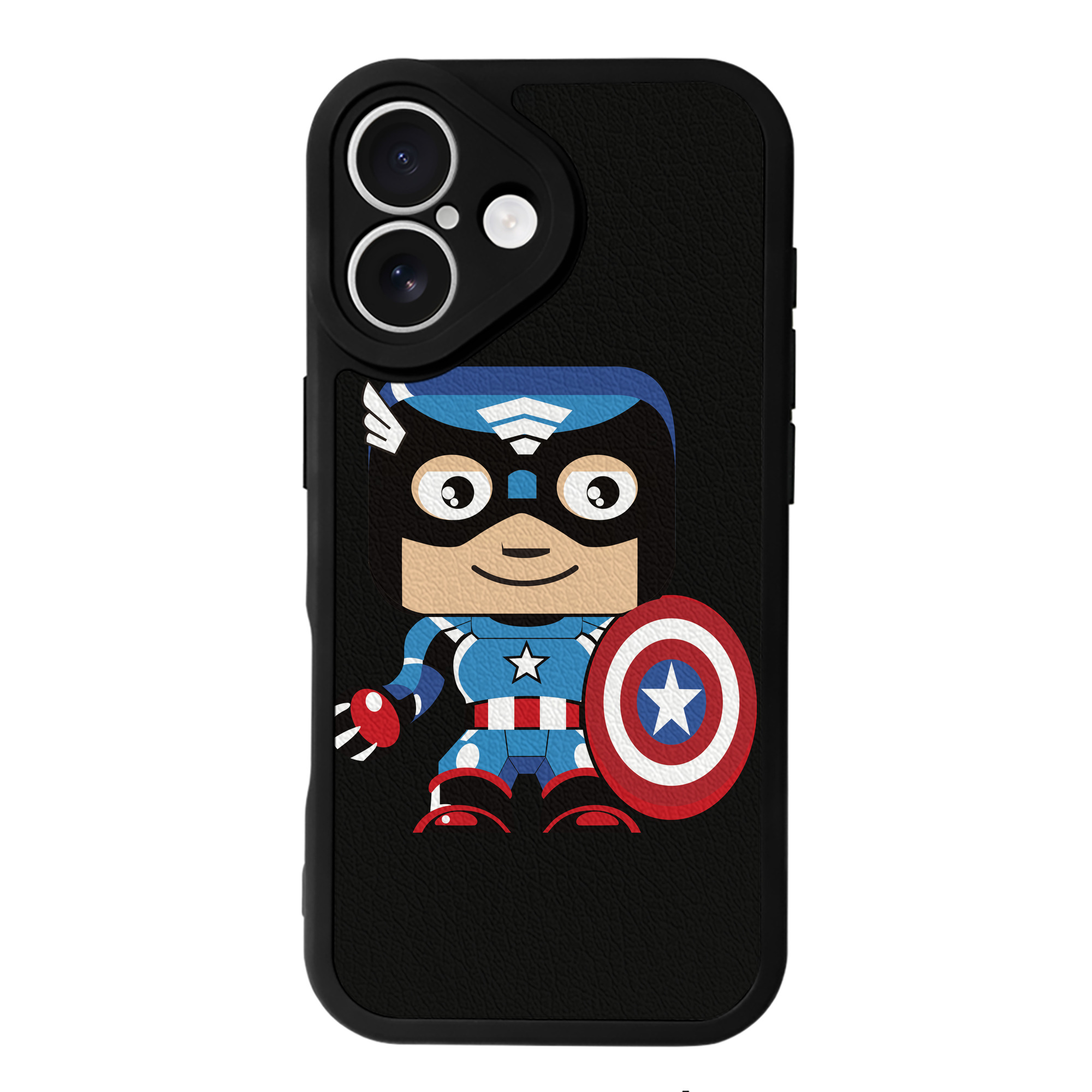 （画像用） アベンジャーズ The Avengers 【iPhone 16シリーズ対応】シリコンスマホケース（レザー調） 材質：シリコン